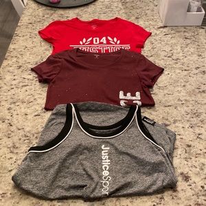 Lot (3 Pieces) Justice T Shirts